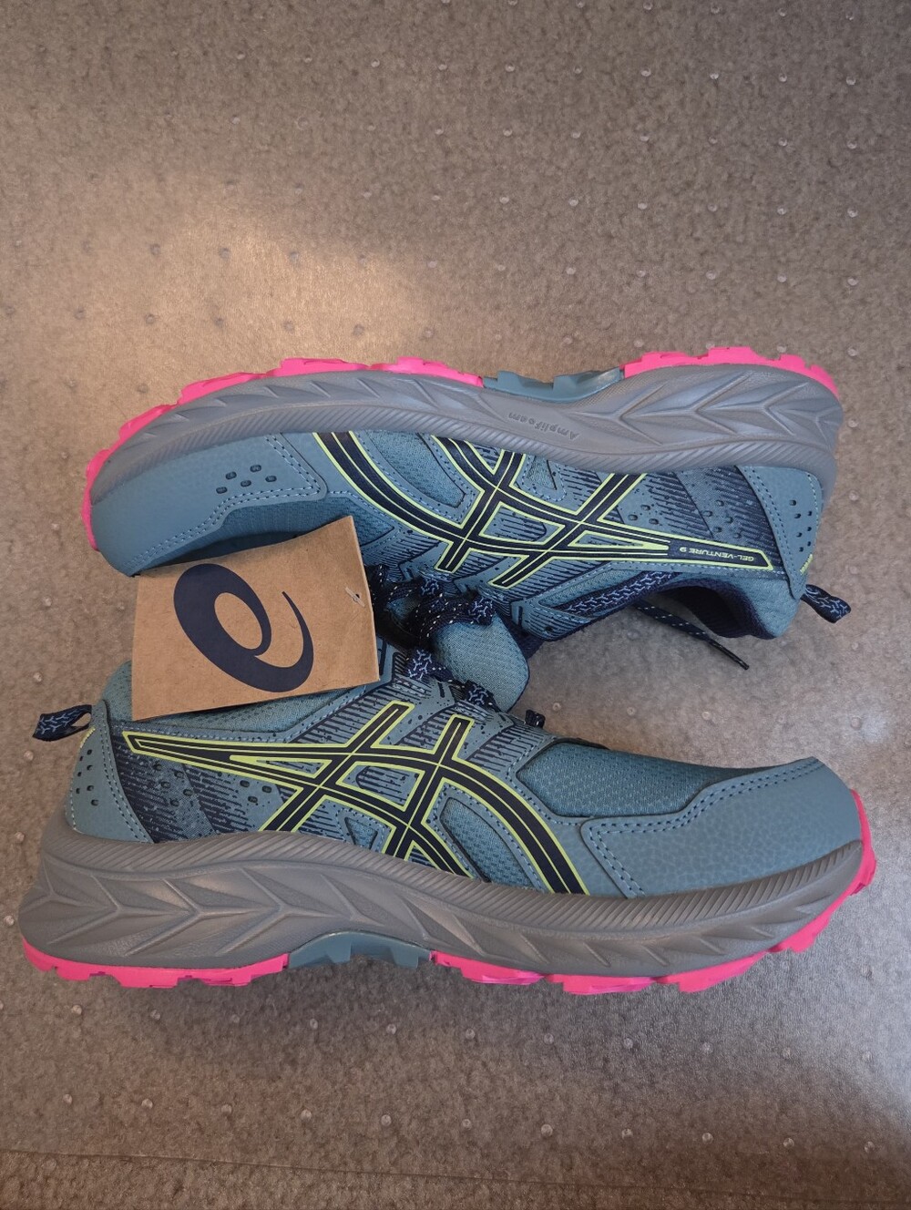 ASICS Gel-Venture 9 Women’s Size 9 Wide Trail Running Sneakers Blue Pink NWT 9W